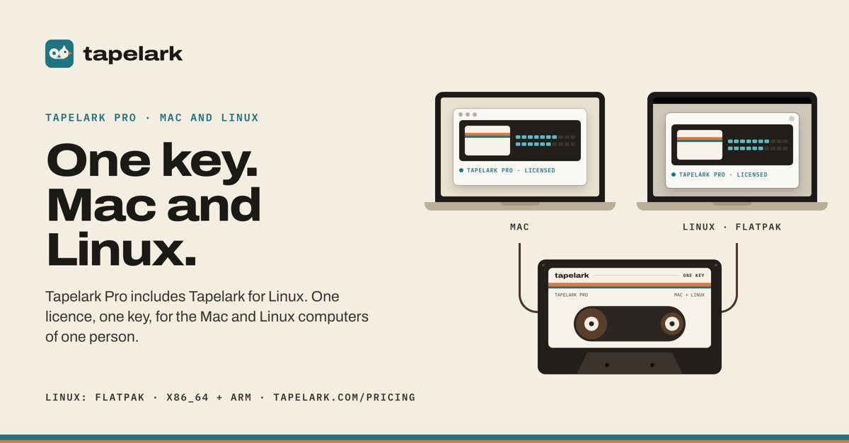 Tapelark Pro voor Mac en Linux